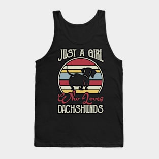 Just A Girl Who Loves Dachshunds T shirt For Women T-Shirt Tank Top